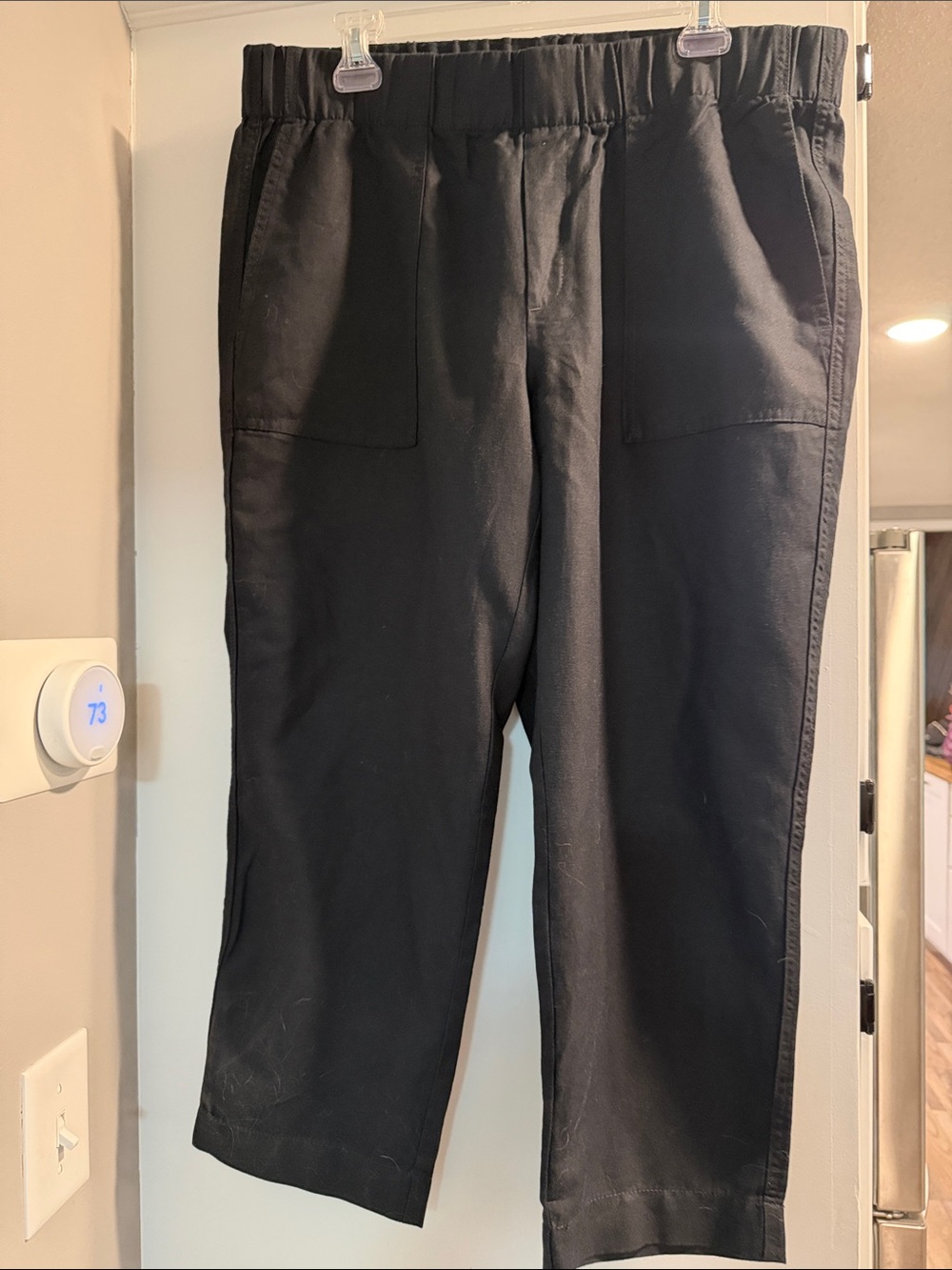 NEW Banana Republic Black Women's Pull-On Linen blend Pants